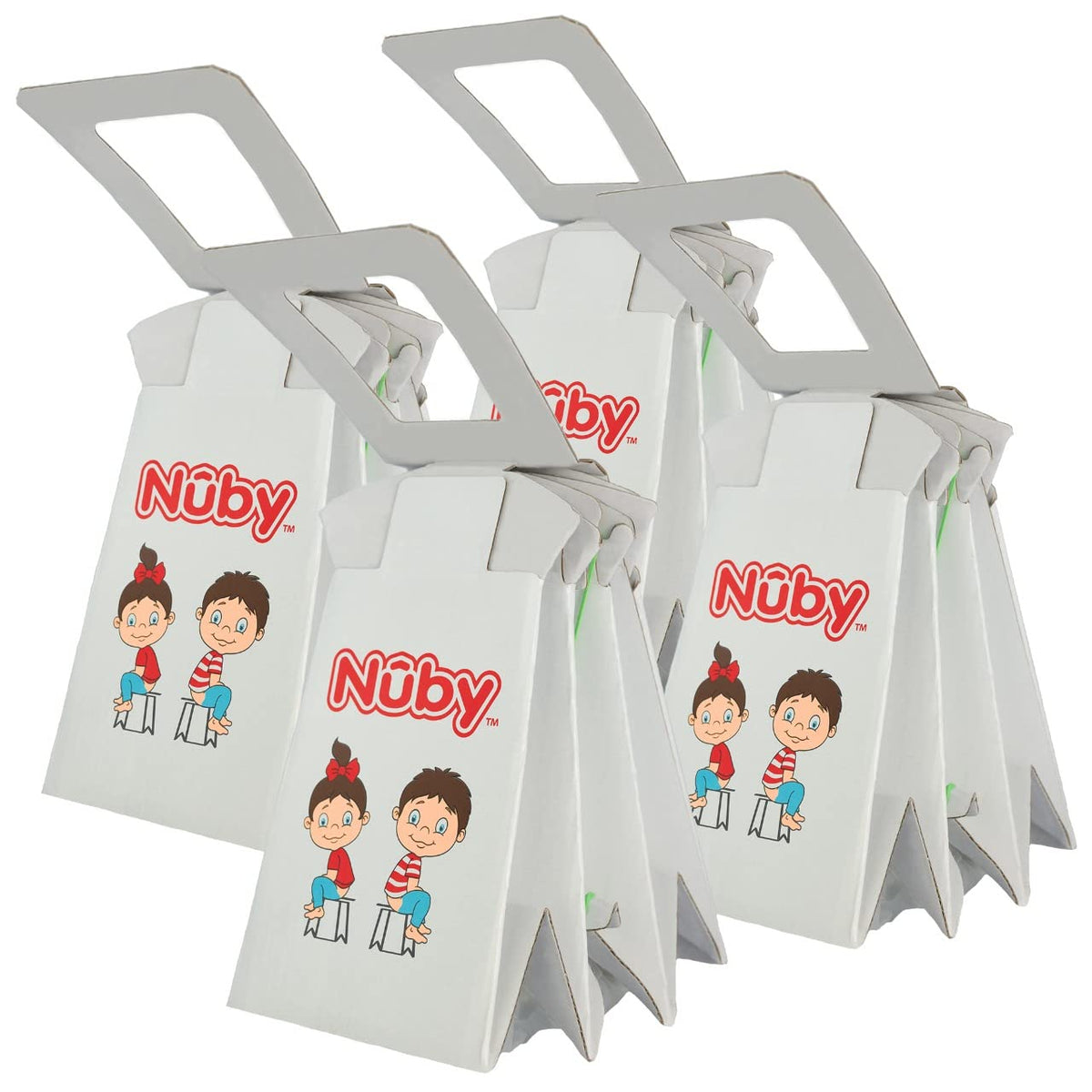 Nuby - Orinal desechable de viaje con forro - Orinal plegable y portátil; esencial para el baño de niños pequeños para campamento, viajes y paseos en coche - Orinal de viaje para niños pequeños,