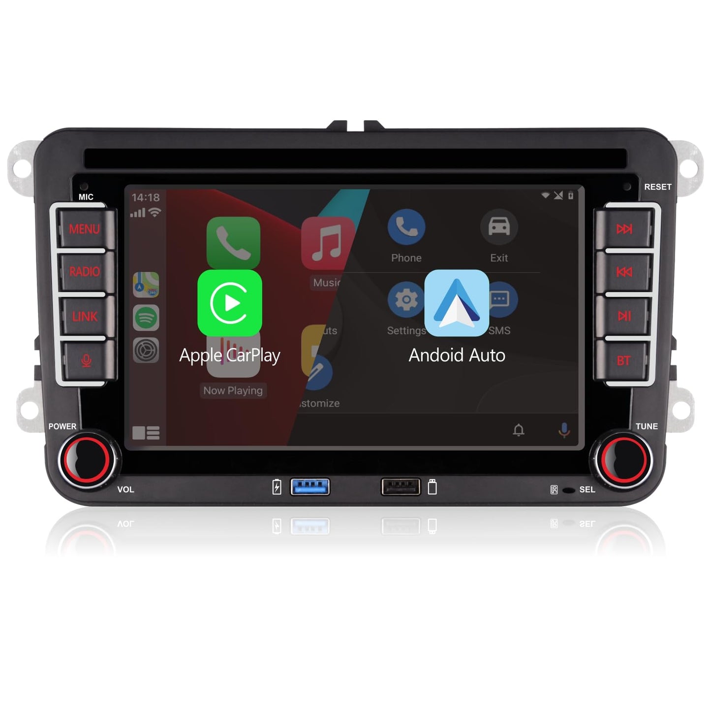 LXKLSZ [Actualizado en 2026] Radio de Coche con inalámbrico Carplay Android Auto con IPS Bluetooth/FM/Am Radio/USB/Alta Potencia para VW Golf 5 6 Passat Jetta Caddy EOS T5 Tiguan Touran CC Polo