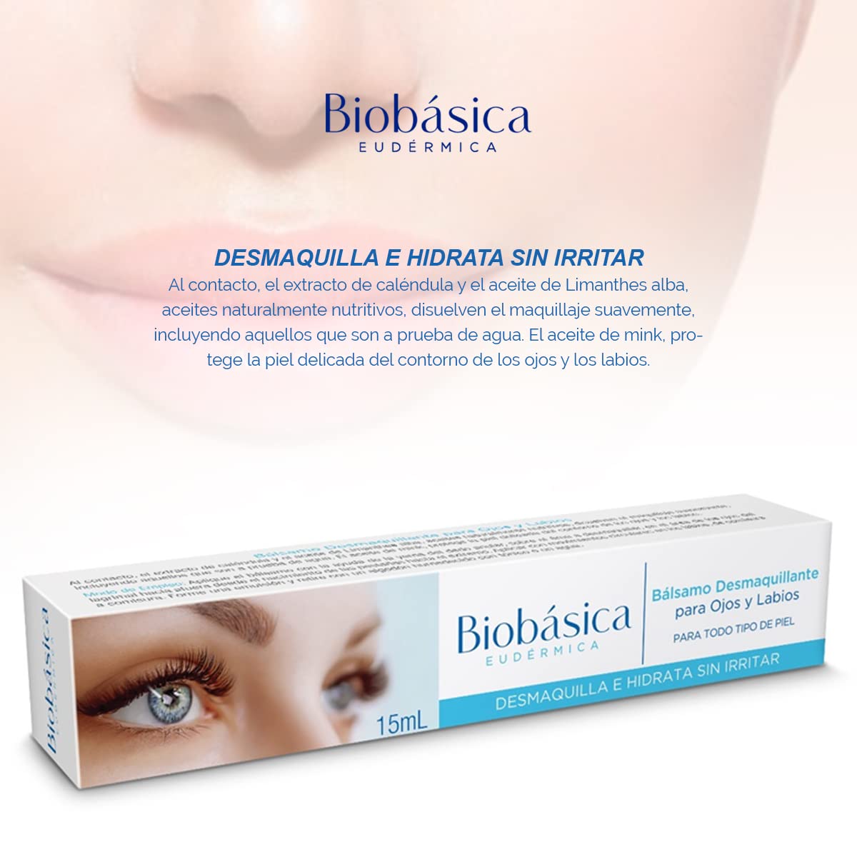 Bálsamo desmaquillante para ojos y labios | limpiador | protector | tonificante | hidratante.
