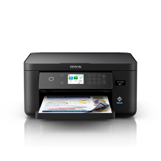 Epson Expression Home XP-5200 Impresora inalámbrica a color todo en uno con escaneo, copia, impresión automática de 2 caras, fotos sin bordes, bandeja de papel de 150 hojas y pantalla a color de 2.4 pulgadas