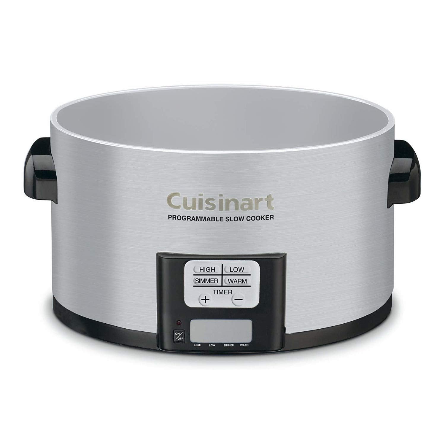 Cuisinart PSC-350 olla lenta programable de 3-1/2 cuartos de galón, plata, 9-1/2 pulgadas de alto x 23 cm de ancho x 32 cm de largo
