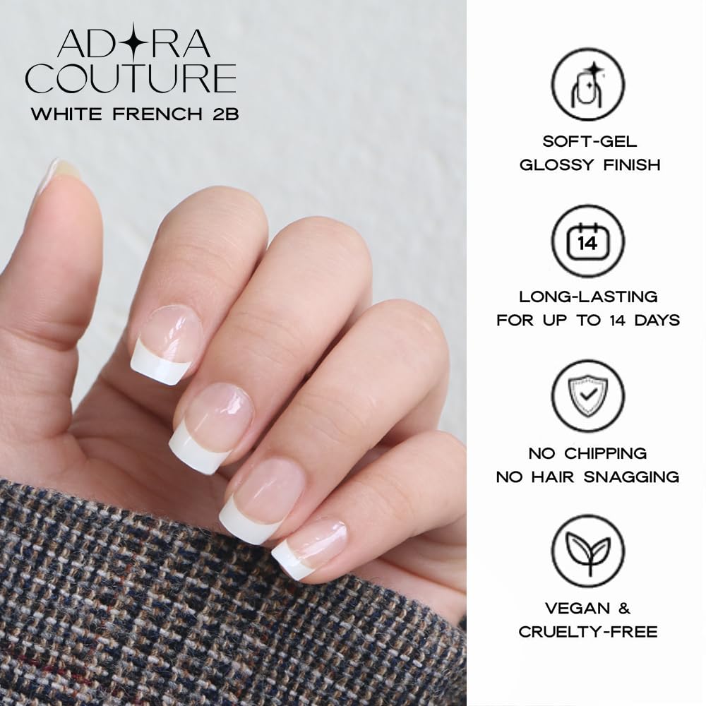 Tiras de uñas de gel semicuradas con 30 piezas, pegatinas de uñas de gel UV y envolturas de uñas, kit completo de manicura incluye almohadillas para orejas de preparación, lima de uñas y palo de