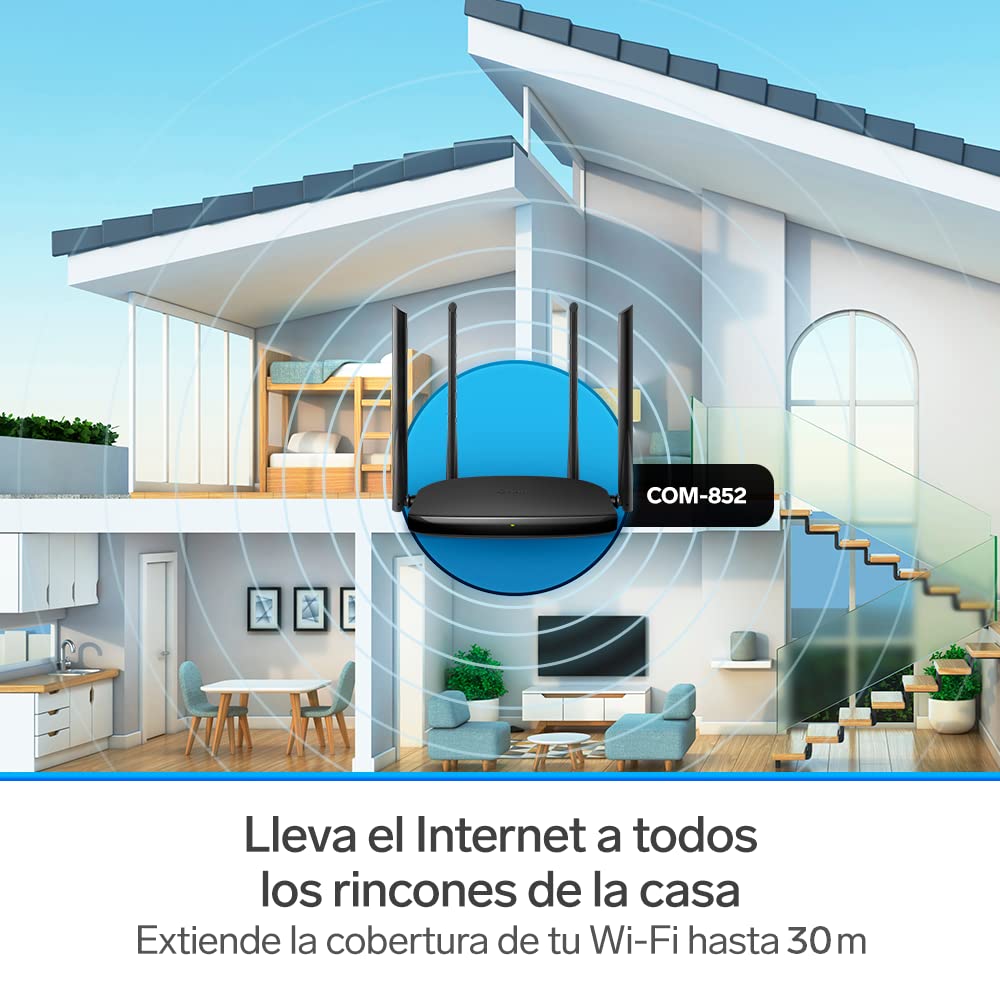 STEREN Repetidor/Router Wi-Fi, 2,4 GHz y 5 GHz (B/G/N/A/AC), hasta 30 m de Cobertura
