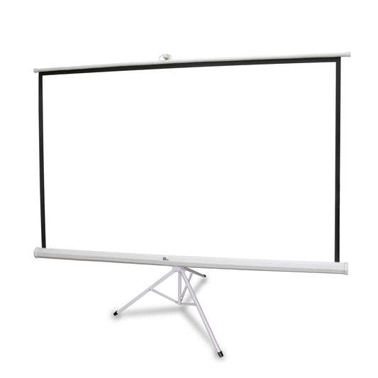Pantalla de Proyector Qian Blanco Mate con Trípode Antiarrugas y Plegable de 120 Pulgadas