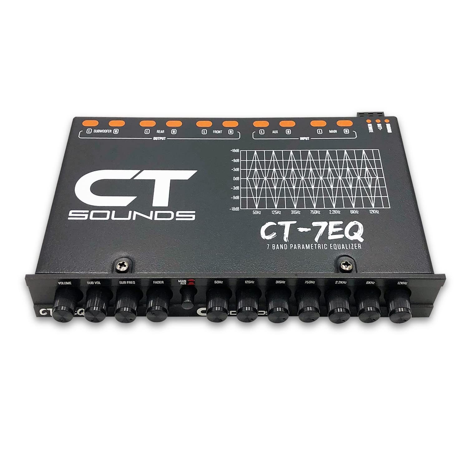 CT Sounds CT-7EQ - Ecualizador de audio paramétrico para coche de 7 bandas 1/2 DIN