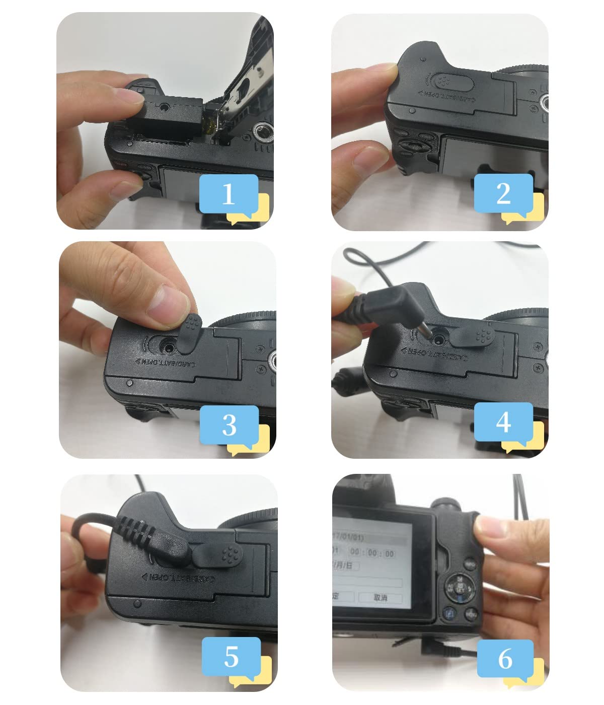 Tengdaxing ACK-E12 Adaptador de corriente LP-E12 Kit de batería simulada con cable para cámaras Canon EOS M, M2, M10, M50, M50 Mark II, M100, M200, Kiss M, M2