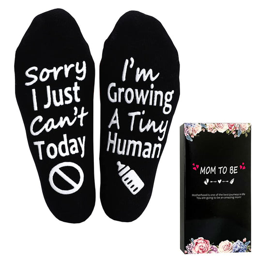 Calcetines para el embarazo, regalo para madres embarazadas, día de la madre, Negro-1, One Size