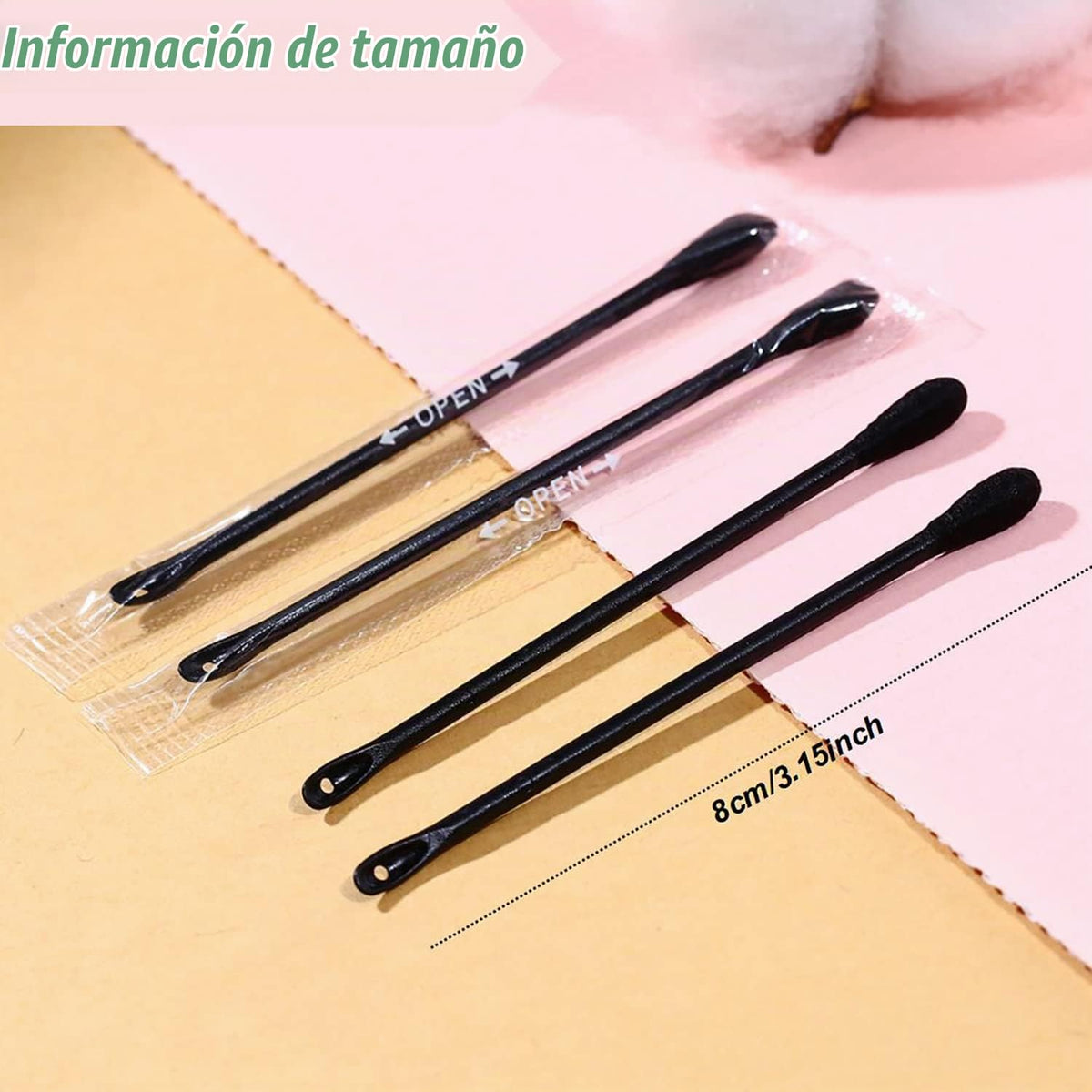 Doromy- 300 paquetes de extractores de comedones desechables de doble cabezal, removedor de puntos negros de plástico, removedor de espinillas negras