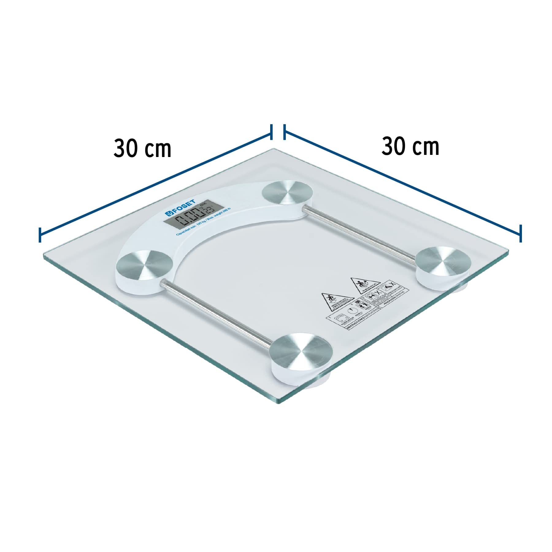 Foset Basic BASC-180T, Báscula digital 180kg para baño