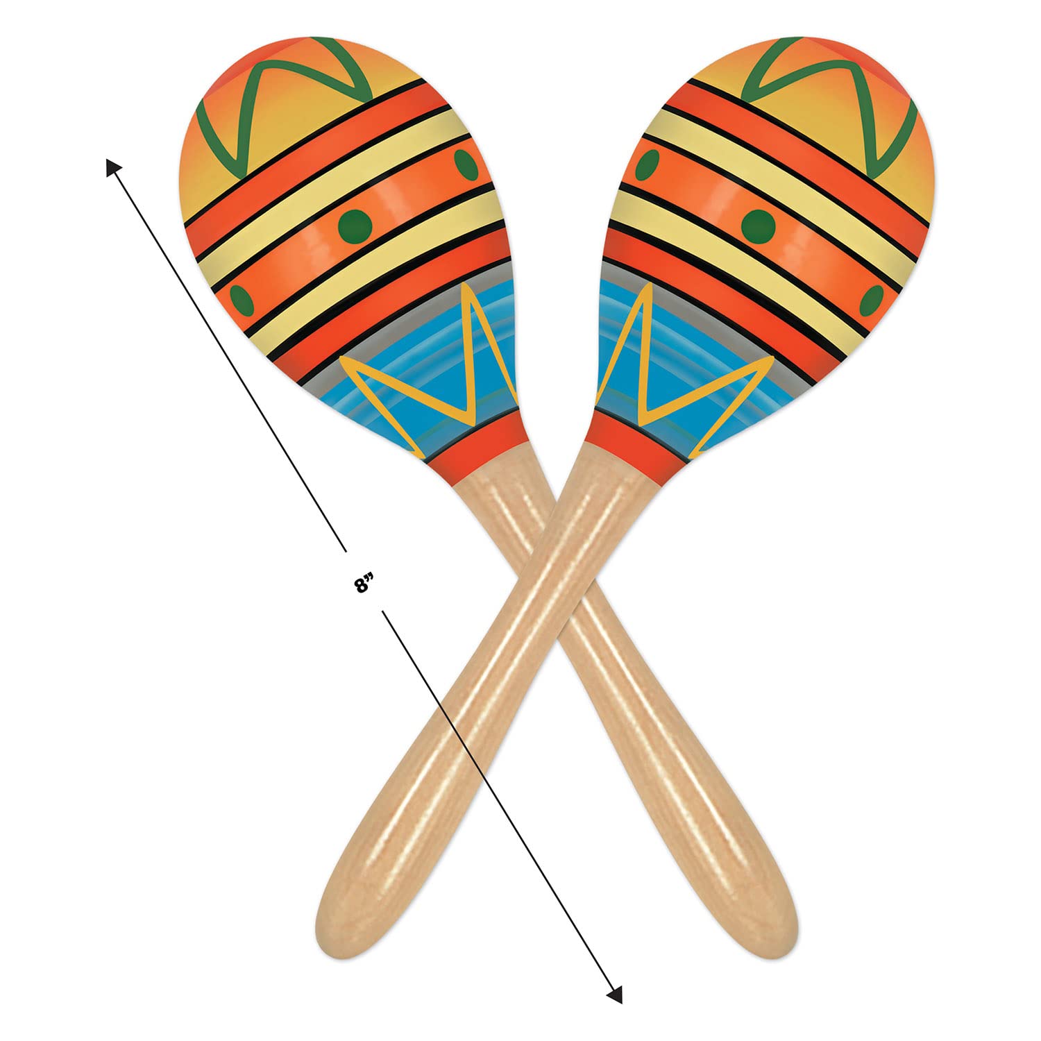 Beistle 60951-8 Fiesta Fun Party Maracas, 2 per Package