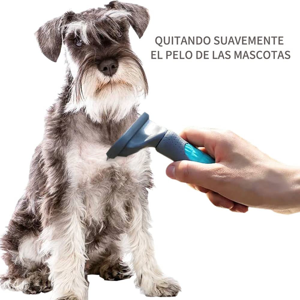 Cepillo Para Gato, Cepillos Para Perros, Cepillo Para Gato Quita Pelo, Cepillo Mascotas, Shedding Tool, Herramienta Deshedding Cepillo Para Mascotas Perros & Gato Peine De Limpieza Cortador De Nudo Rastrillo (Verde)