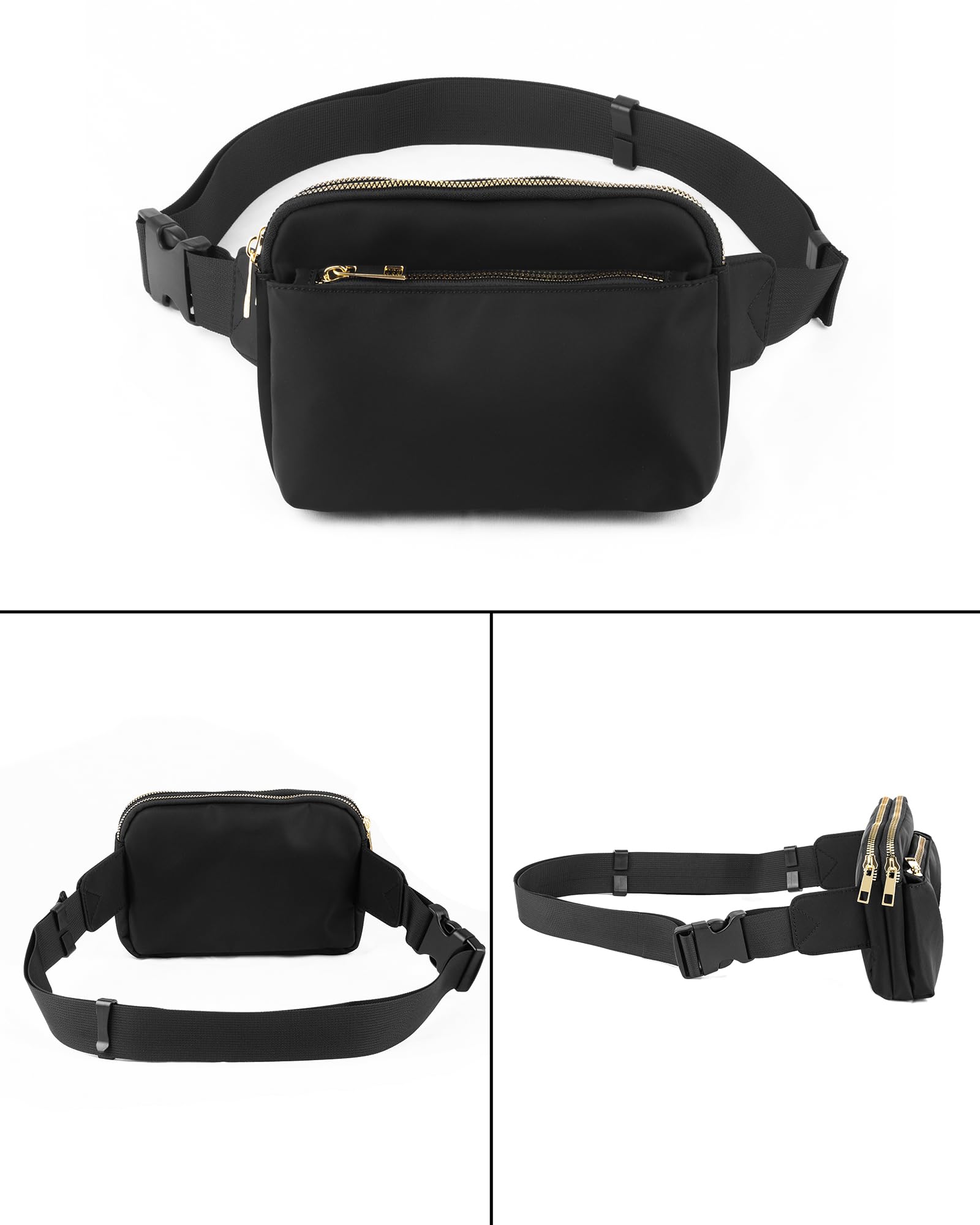 Cangureras de Moda - Cortelay Cangureras de Senderismo para Mujer Cangureras Deportiva con Correa Ajustable Impermeable Riñonera Mujer para Viaje Diario Cangurera para Correr