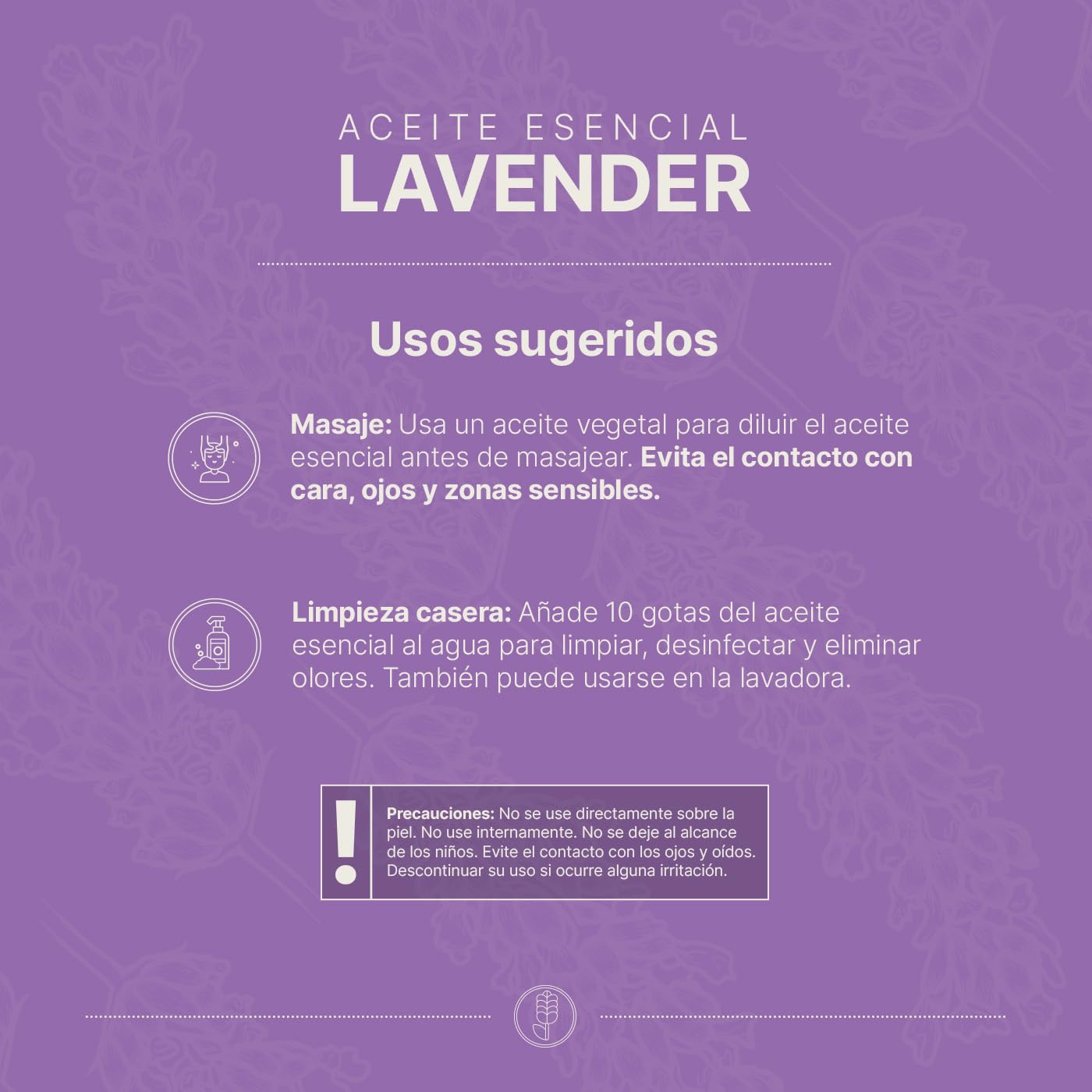 Aceite Esencial B Life Lavanda Aromalogía 120 ml Ingredientes Puros y Naturales