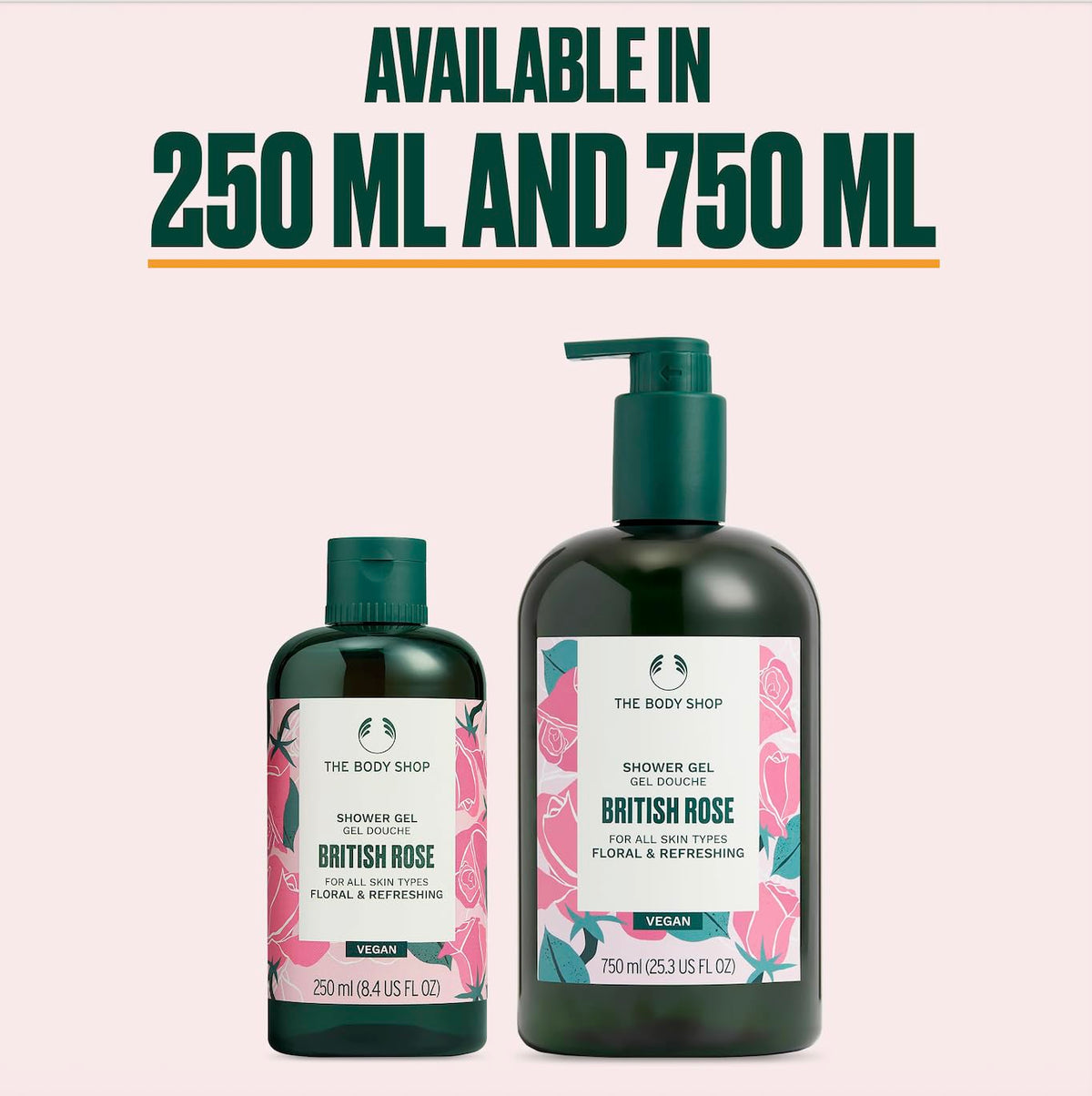 The Body Shop British Rose Shower Gel, 25.3 Fl Oz