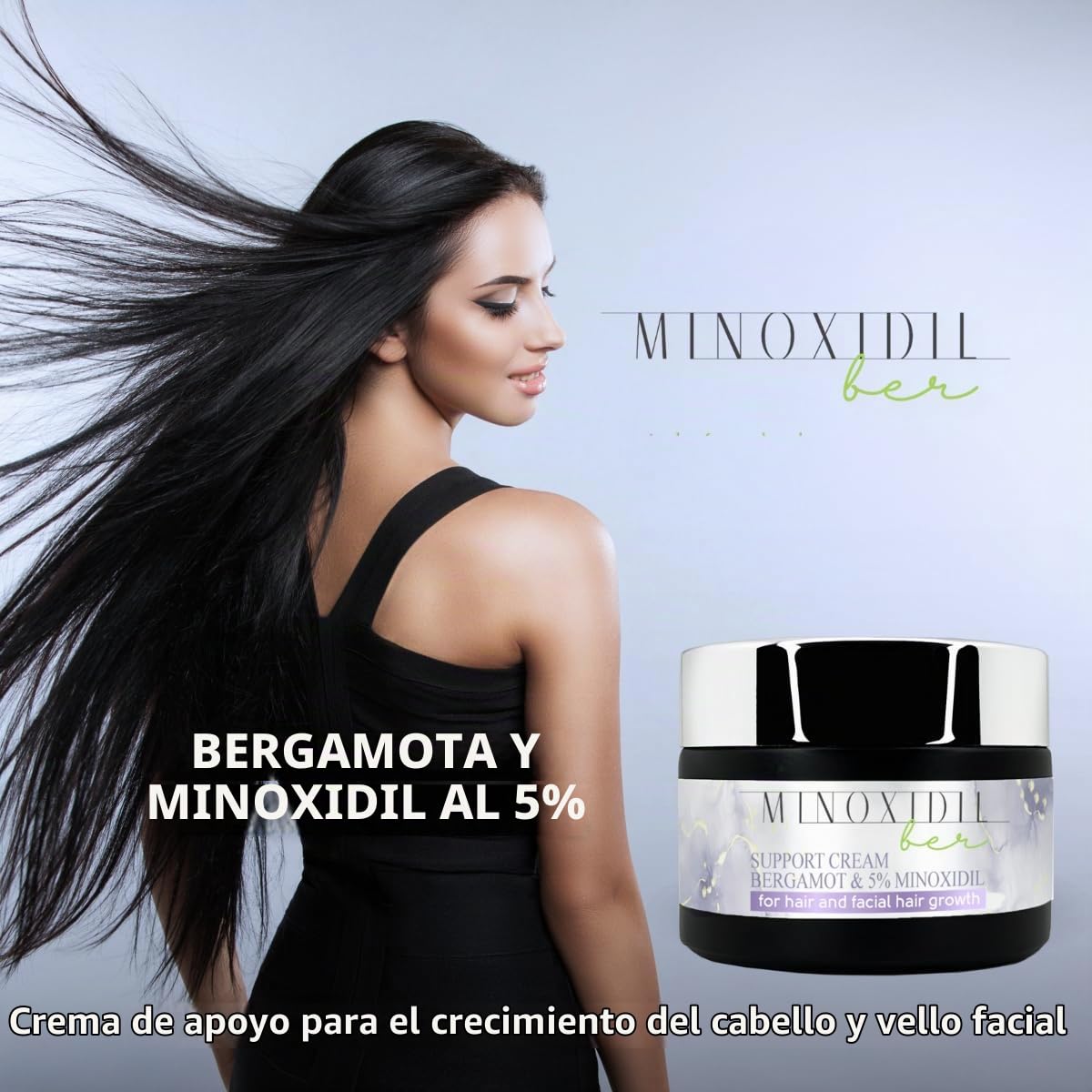 Crema Auxiliar Crecimiento con Bergamota y Minoxidil 5%