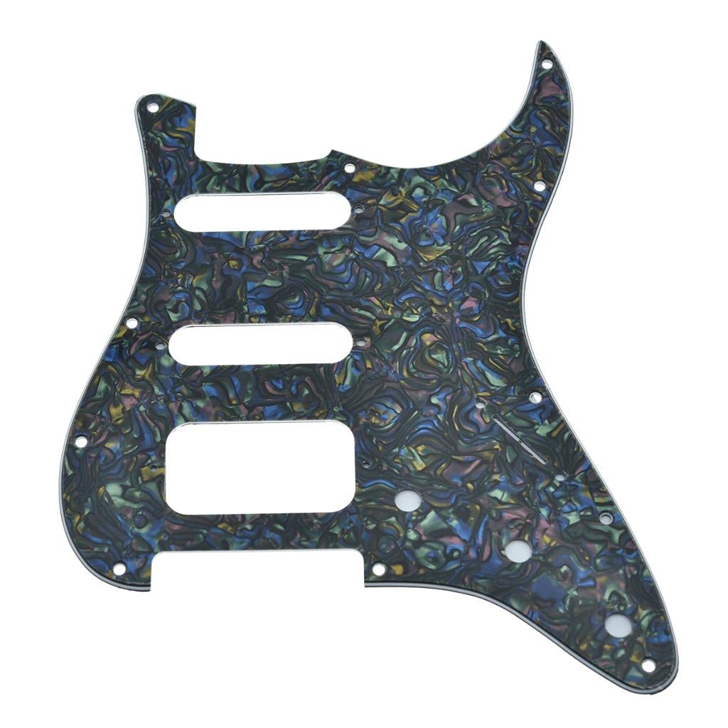 Dopro Golpeador de guitarra Strat HSS de 11 agujeros, 2 tripulaciones Humbucking para American FD Stratocaster Perla de abulón