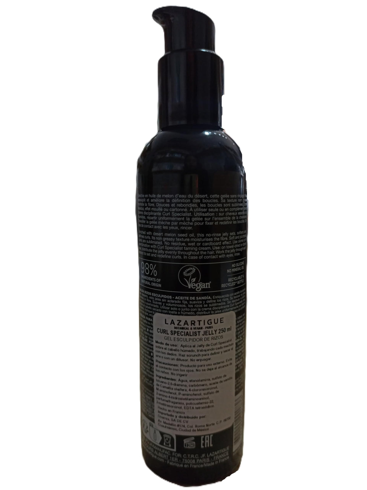 Lazartigue Curl Specialist Gel Fijador Rizos I Define e hidrata los rizos sin efecto mojado I Con aceite de semilla de melón del desierto y semillas de lino y chía I 150 ml