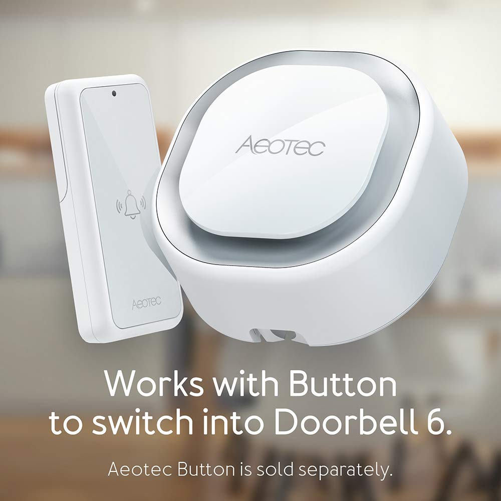 Sirena Aeotec Z-Wave Plus S2 Montada en Pared con Altavoz de Seguridad 110 dB y Batería de Respaldo