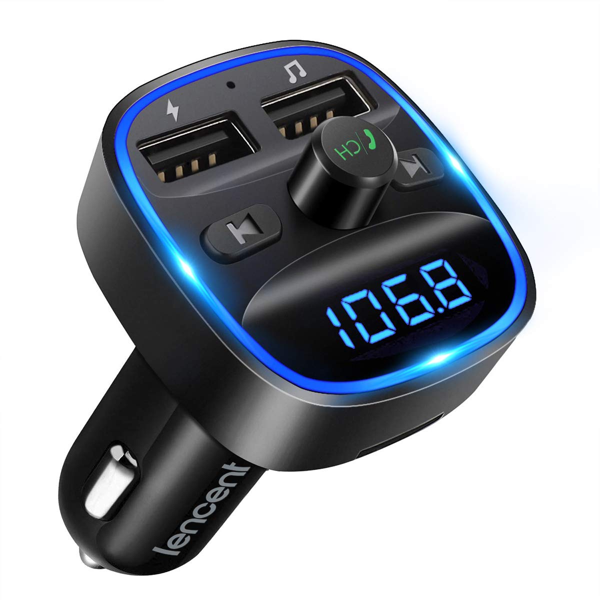 Transmisor FM Bluetooth LENCENT para Auto Reproductor Música