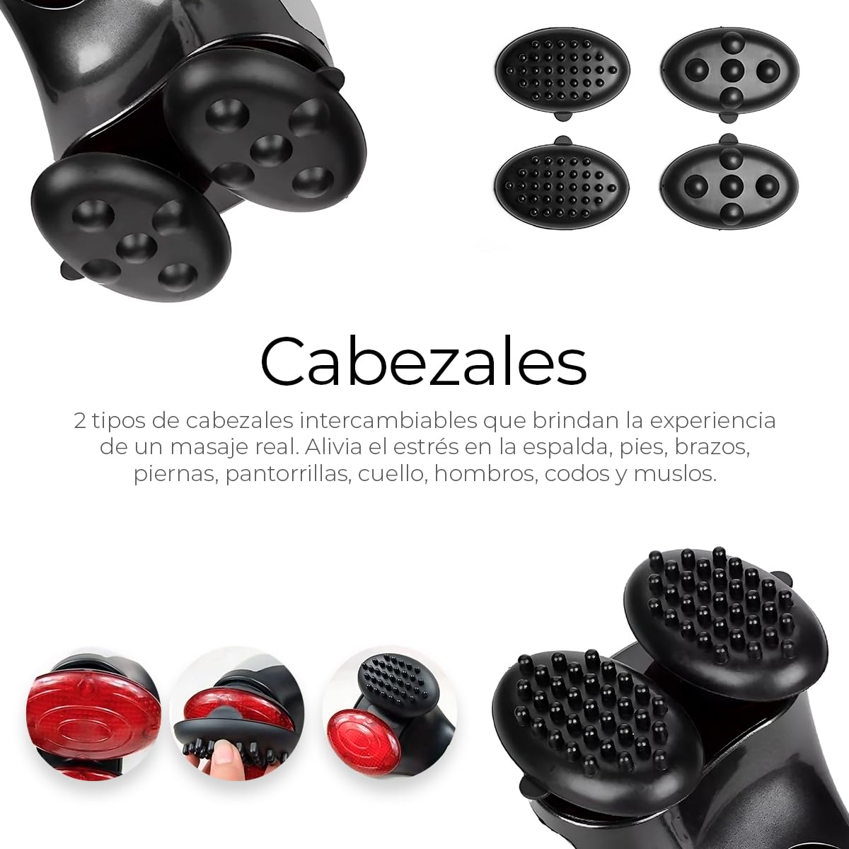 Raganet, Masajeador Eléctrico, Doble Cabezal Infrarrojo Para Cuerpo Completo, Relajante, Fácil de Usar