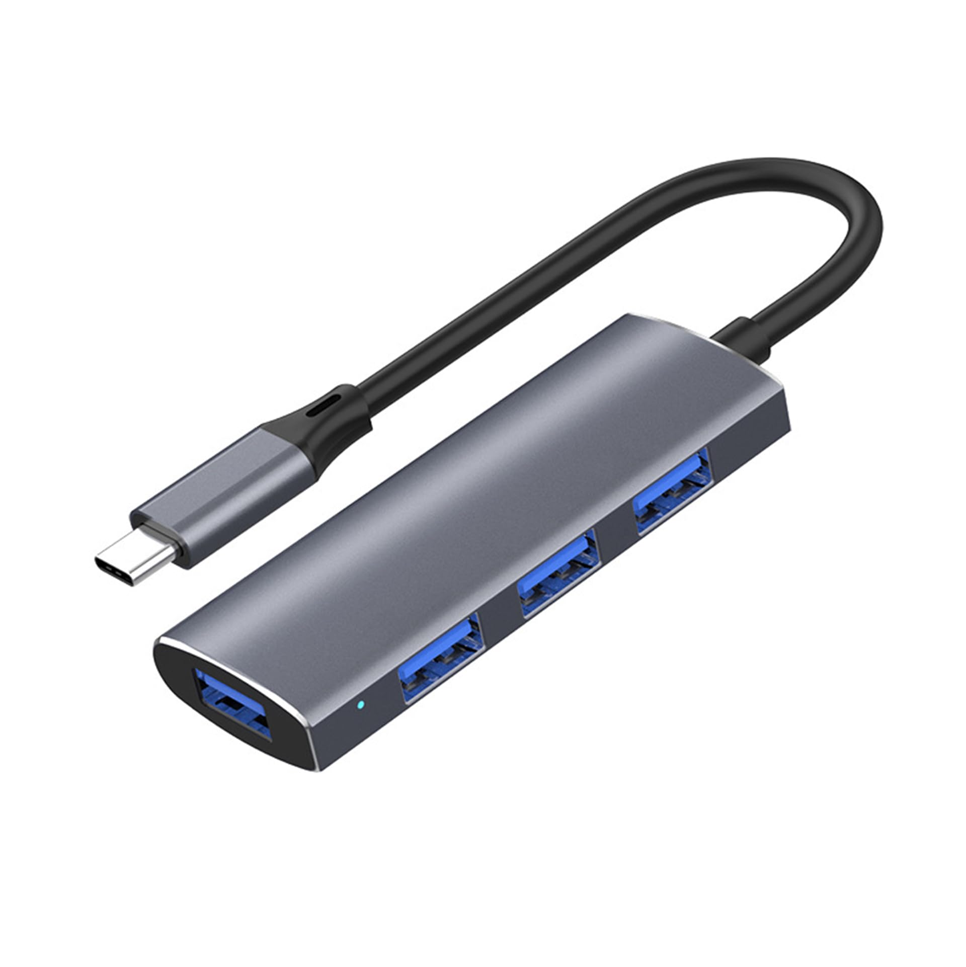 Hub USB 4 en 1, USB a USB 3.0 USB 2.0, 4 puertos USB divisor portátil, estación de acoplamiento USB compatible con computadora portátil, PC, teléfonos... (USB_C HUB2)