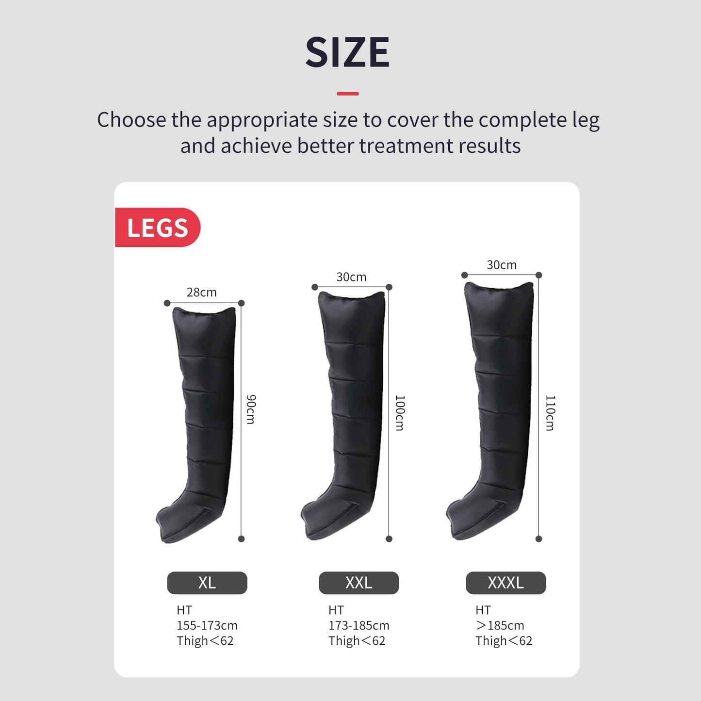 JILITEC Sistema de recuperación de piernas, botas de compresión, dispositivo de compresión secuencial, botas de recuperación, masaje de compresión dinámico para recuperación en atletas (XL, negro)