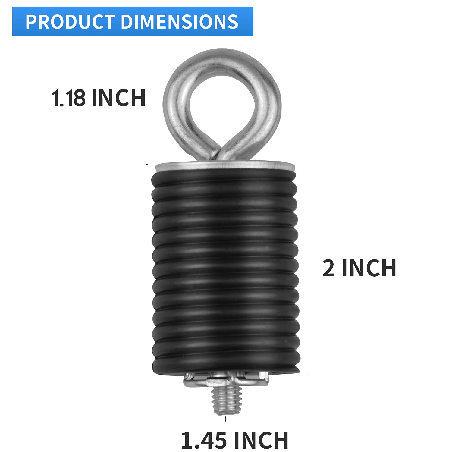 UTV - Anclajes de amarre para cama, color negro, compatibles con Polaris Ranger/General 500 700 800 900 1000 (hasta 2021), 5 cm de largo, juego de 6 anclajes