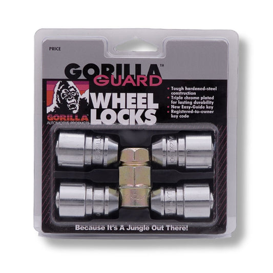 Gorilla, Candados Cromados para Rines, Paquete de 4