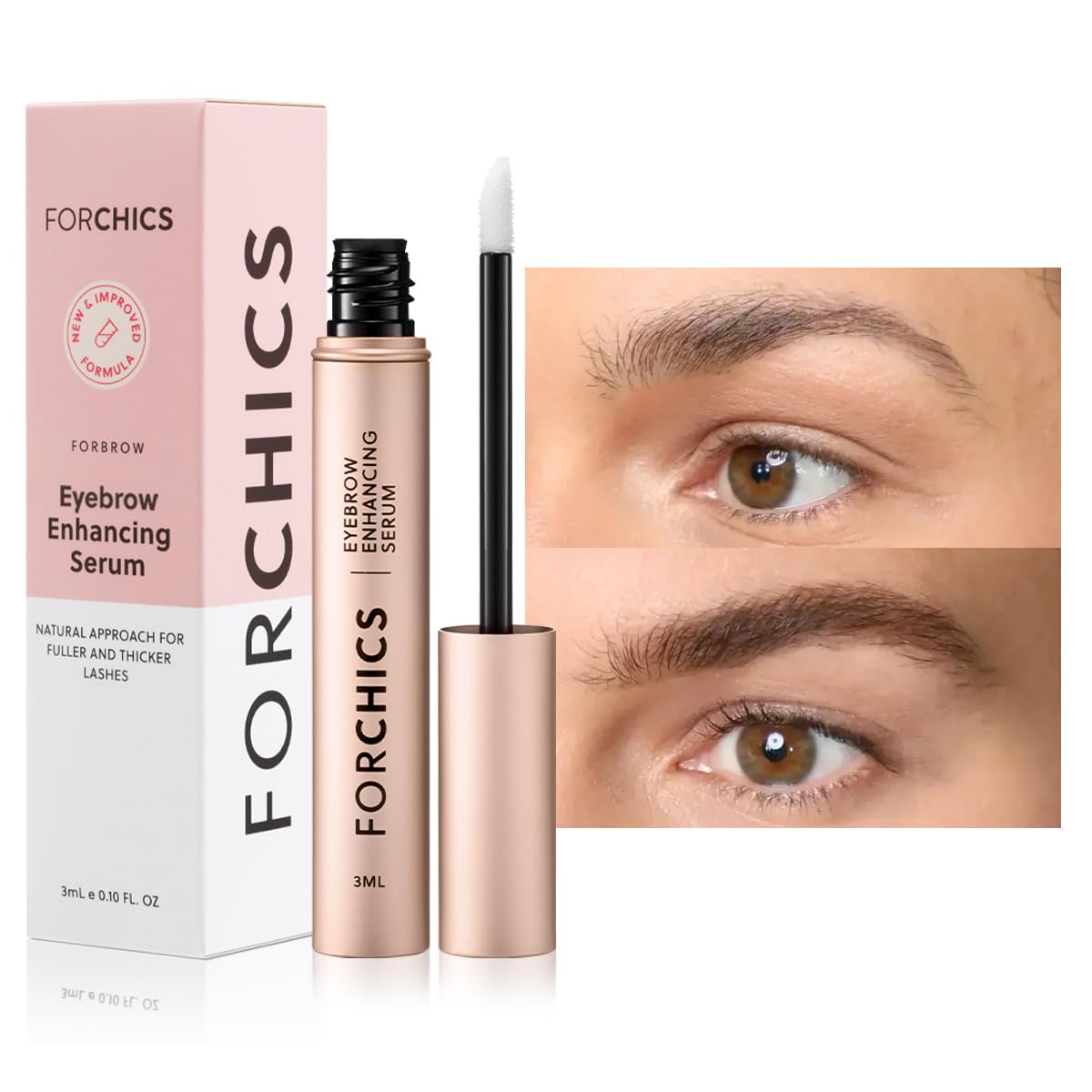 Suero de Crecimiento para Cejas ForBrow Natural y Orgánico Vegano Libre de Crueldad Animal para Mayor Densidad