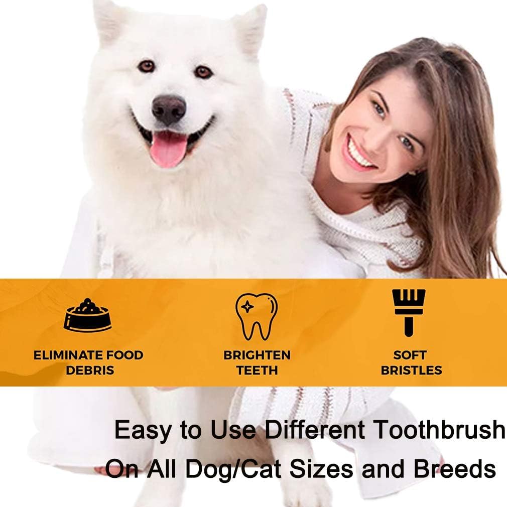 Cepillos Dentales Walquicks Blanco para Perro y Gato con Eliminación de Placa y Sarro