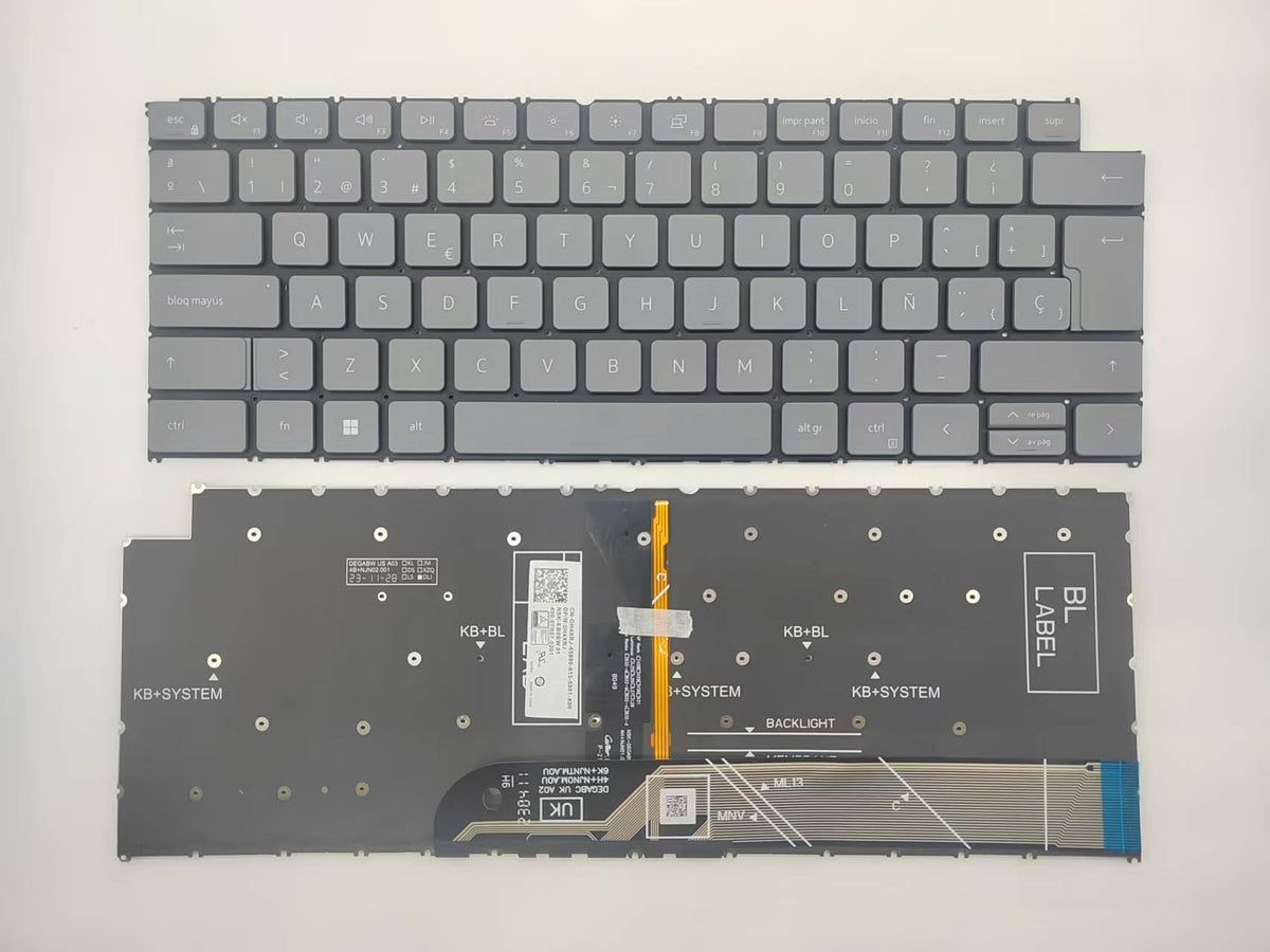 Teclado para Portátil Dell Inspiron Gris con Retroiluminación