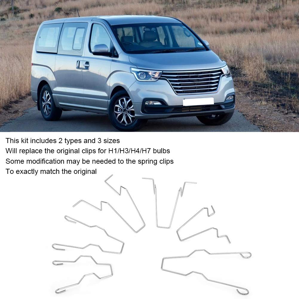 Retenedores de Bombillas Automotrices 5ZHSFULLKIT Acero Reemplazo H1/H3/H4/H7