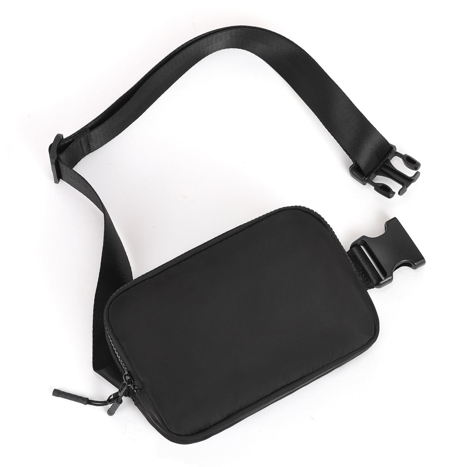 CLUCI - Riñonera pequeña para mujer, bandolera en todas partes de moda, riñonera para mujer con correa ajustable, A1-1 Negro, Pequeño
