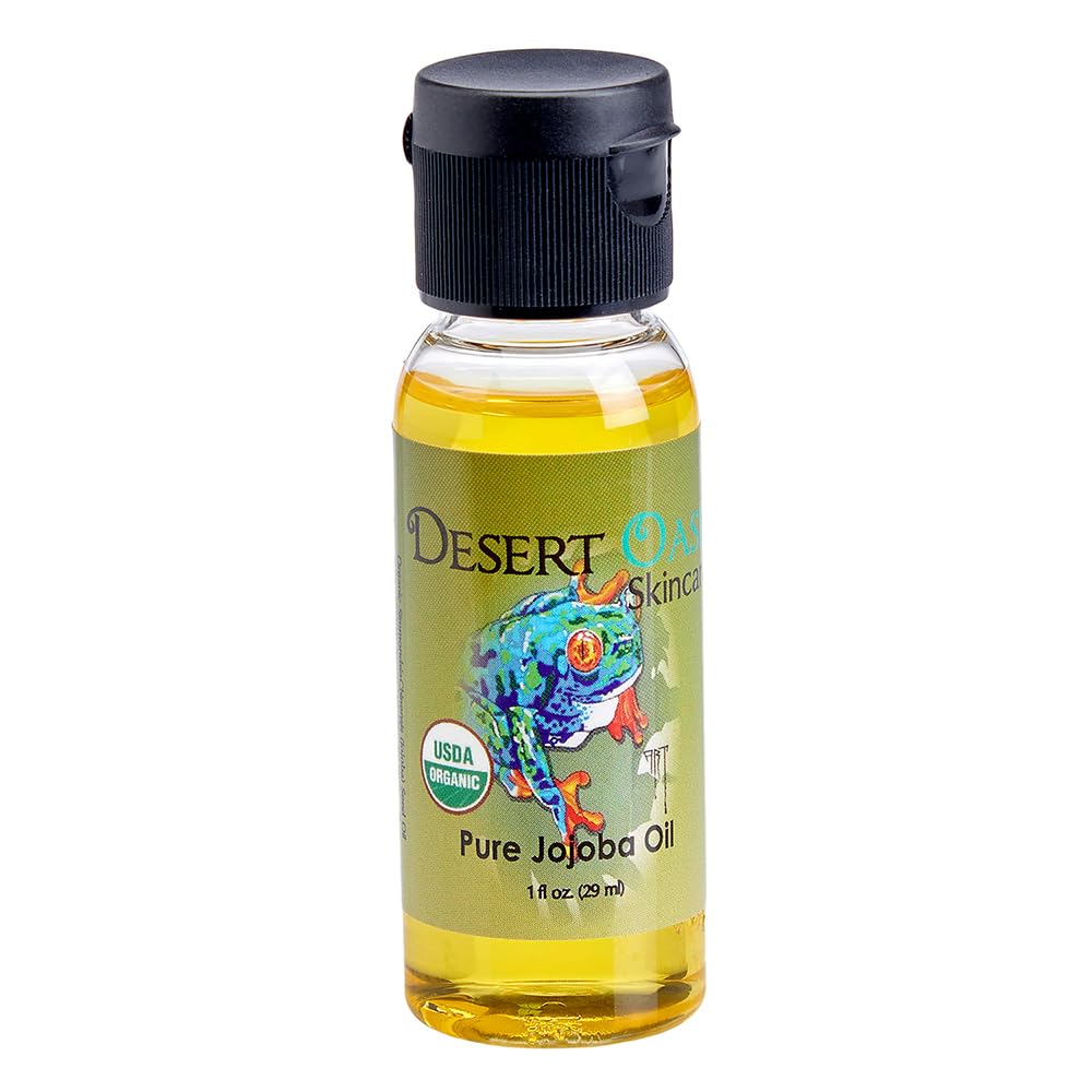 Aceite de jojoba 100 % puro, tamaño de viaje, 100 % natural, prensado en frío. Hidratante natural para cara y cuerpo. Por Desert Oasis Skincare (29 ml)