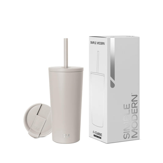 Vaso Aislado Simple Modern Almond Birch Classic Collección 590ml para Mujer y Hombre