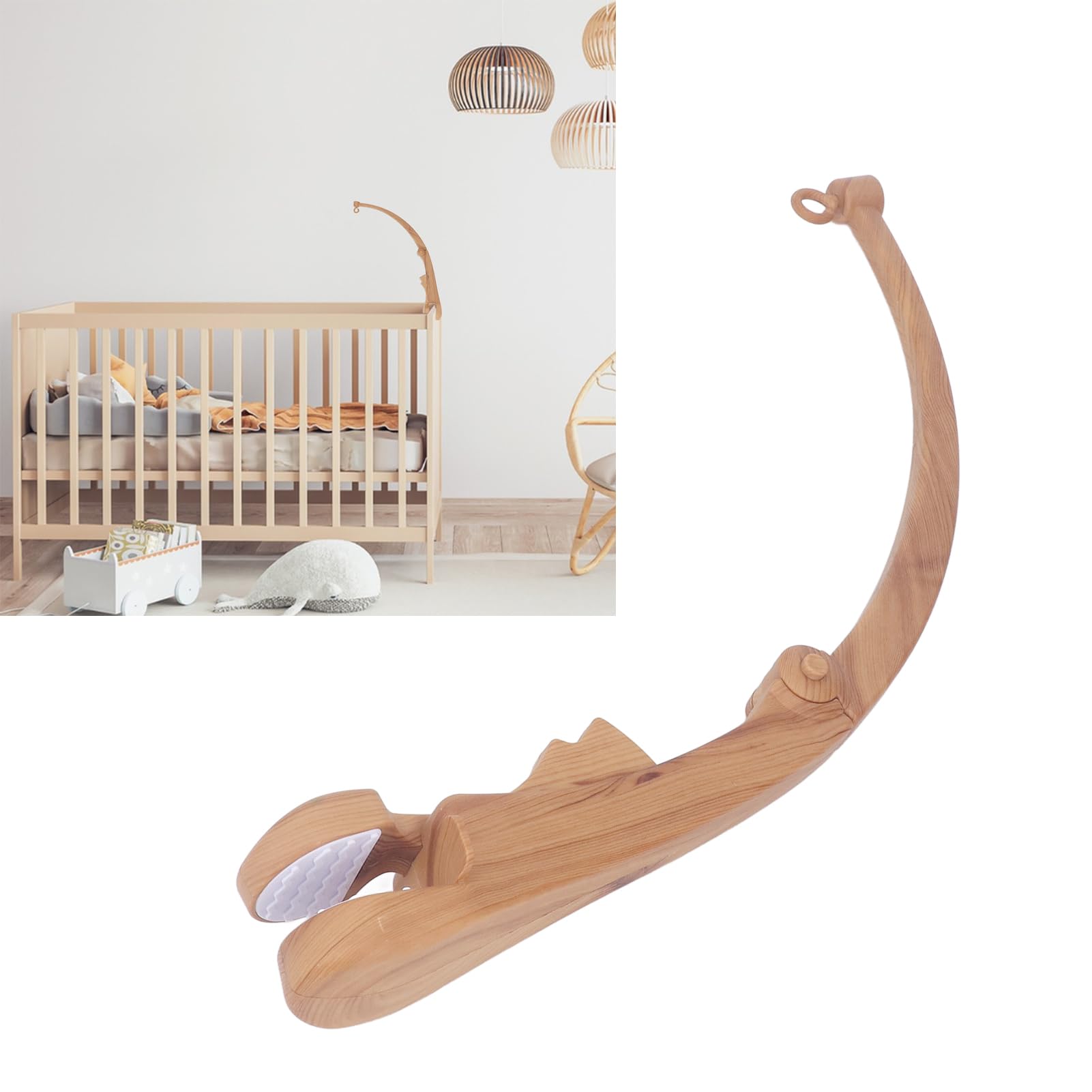 Brazo Móvil para Cuna de bebé, Brazo Móvil Plegable para Cuna, Juego de Stent para Cama de bebé con Soporte de Brazo Colgante Duradero, Soporte de Cuna Móvil para bebé