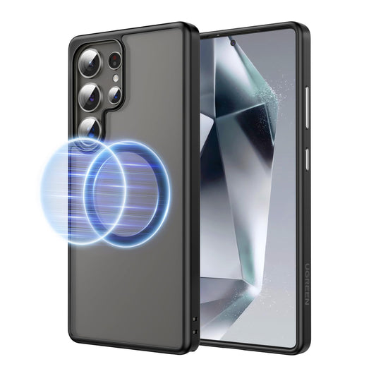 Funda Magnética UGREEN Negra Respaldo Mate Anticaída para Galaxy S25 Ultra Antigolpes