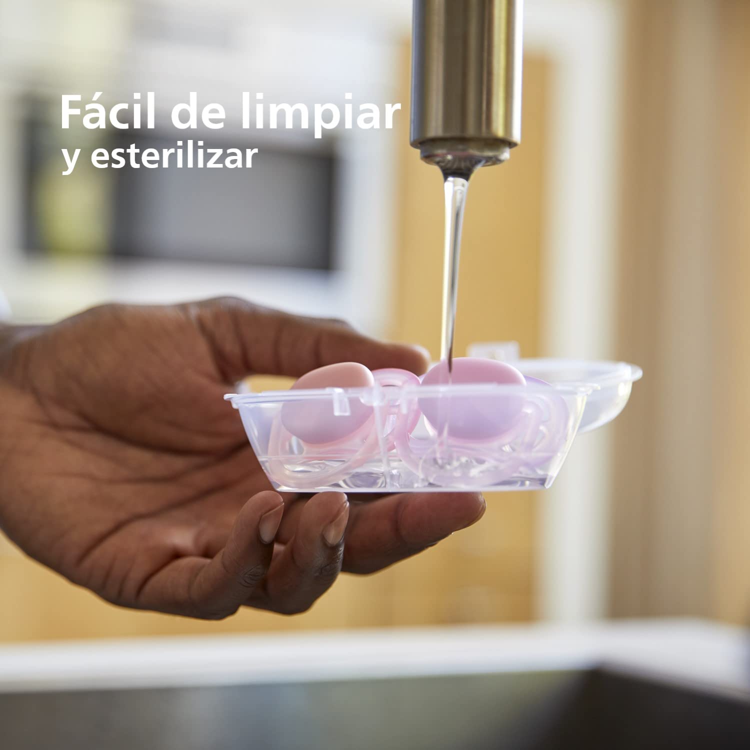Chupón Ortodóntico Philips Avent Happ Peng con Caja Esterilizadora 6-18 Meses 2 Piezas