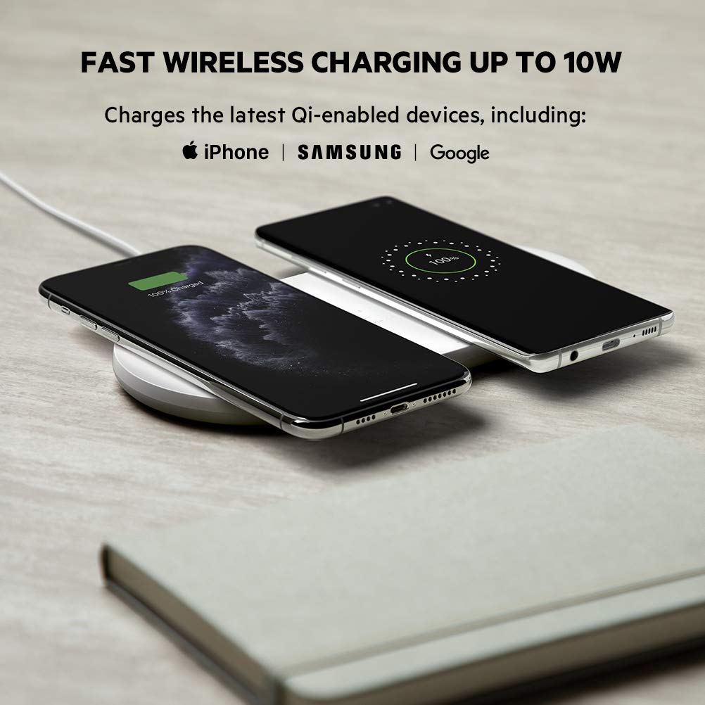 Belkin WIZ002TTBK Base de carga inalámbrica doble BOOST CHARGE ,Negro