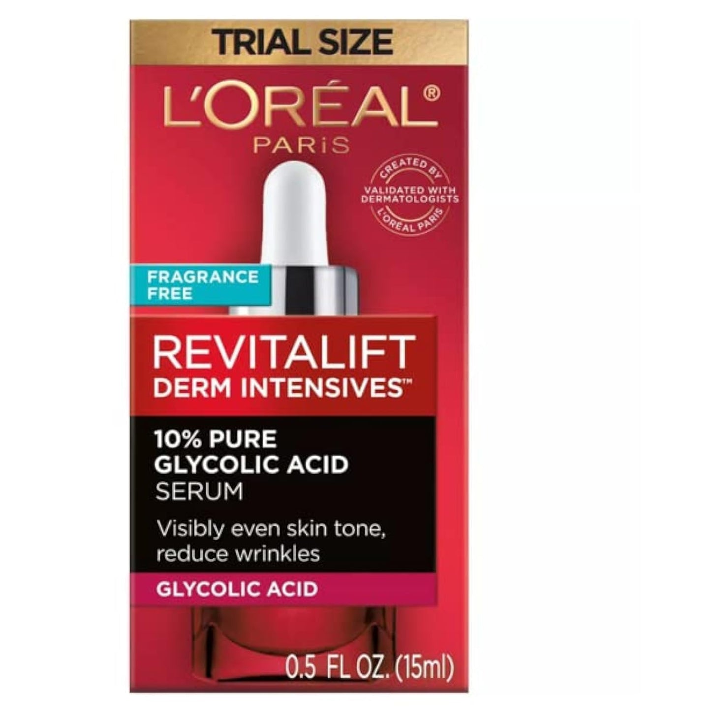 L'Oreal Paris Revitalift Derm Intensives Ácido Glicólico Tamaño de prueba 0.5 onzas líquidas