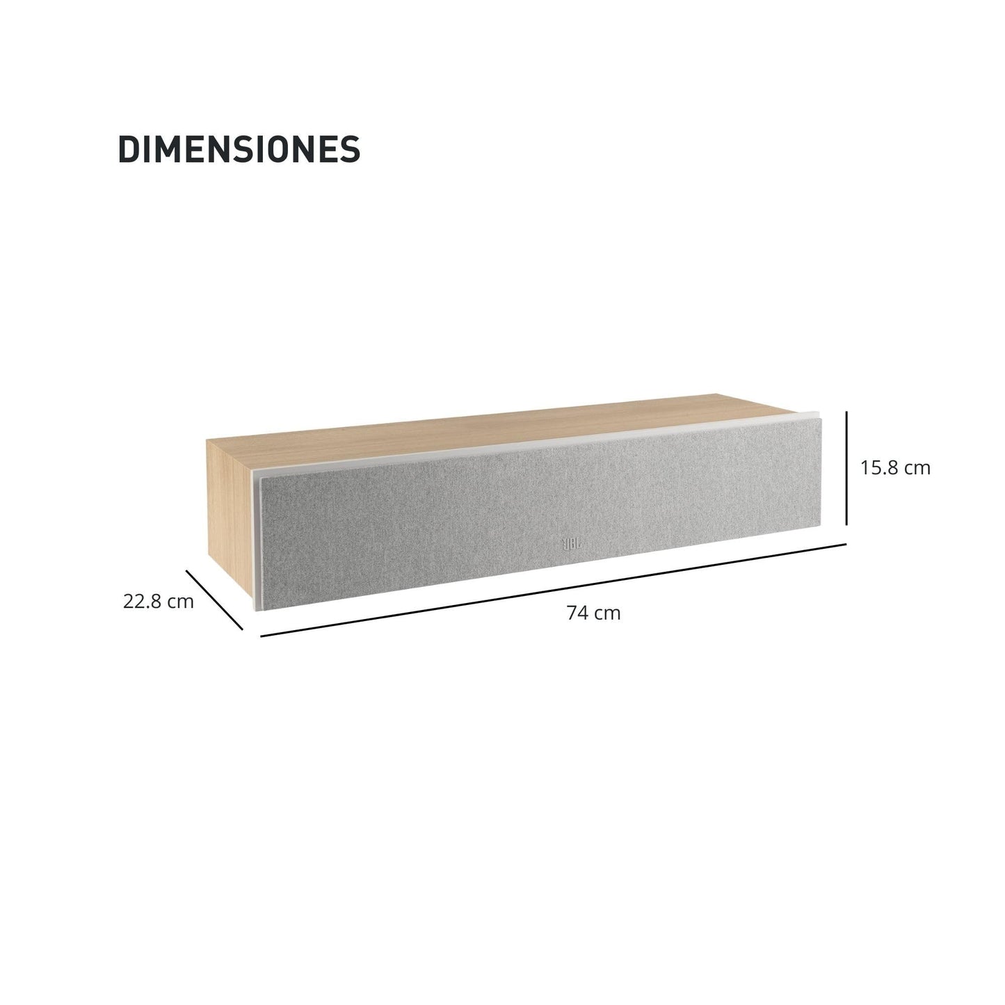 JBL Bocina Stage 245C de Canal Central 2.5 Vías, HDI, 4 Woofers de 114 mm, Tweeter de 25 mm - Blanco