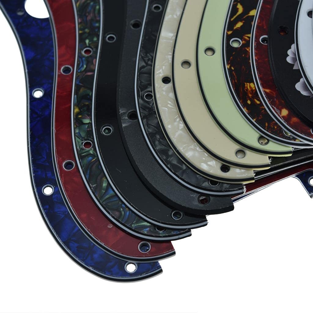 Dopro Golpeador de guitarra Strat HSS de 11 agujeros, 3 tripulaciones Humbucking para guitarra American FD Stratocaster patrón de flores