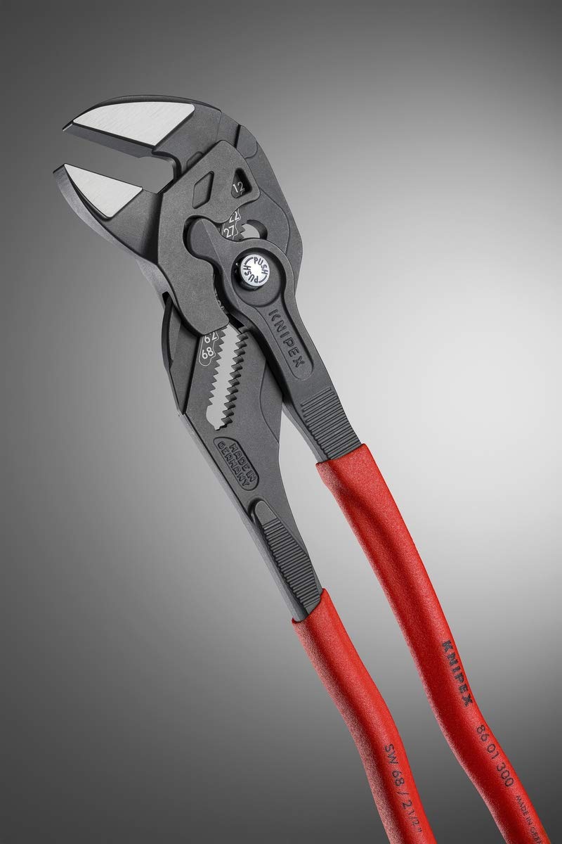 KNIPEX 8601300 Herramientas - Llave de alicates, acabado negro (86 01 300), 12 pulgadas, acabado negro