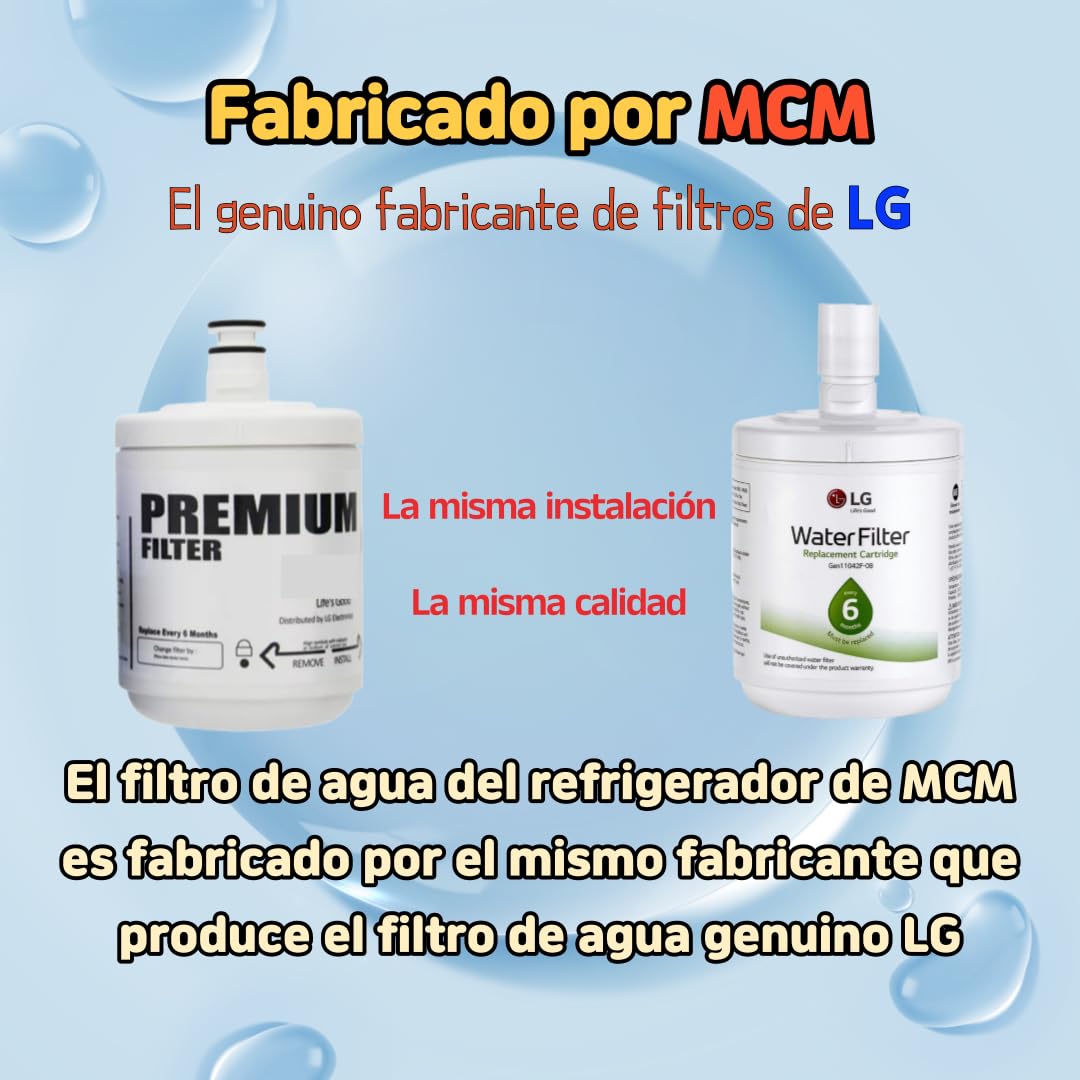 Filtro de Agua para Refrigerador MCM Premium Reemplazo LT500P Certificado NSF42 2 Piezas