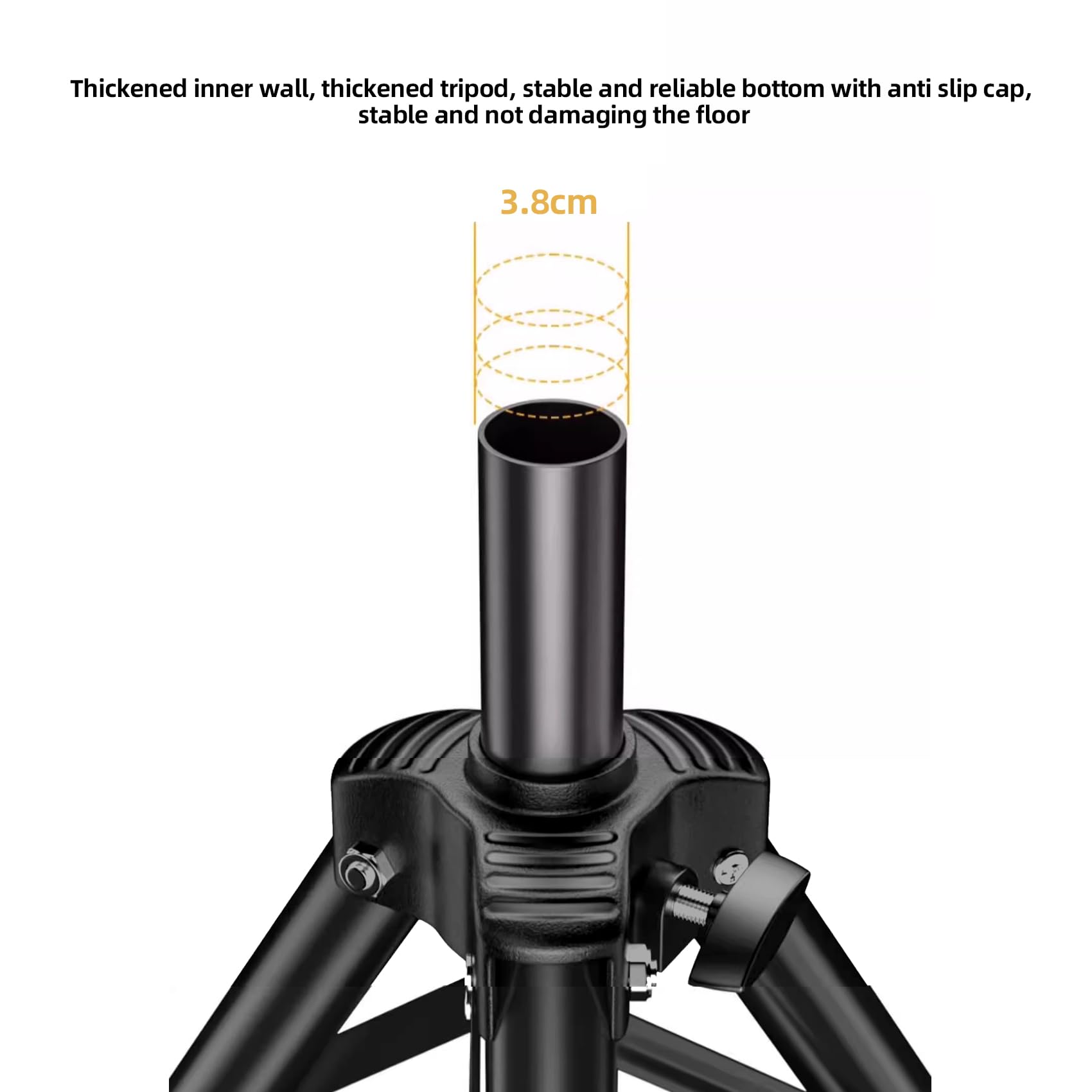 Soporte de Ventilador Holográfico 3D con Base Multifunción y Trípode Plegable de 15.5 a 39.5 Pulgadas
