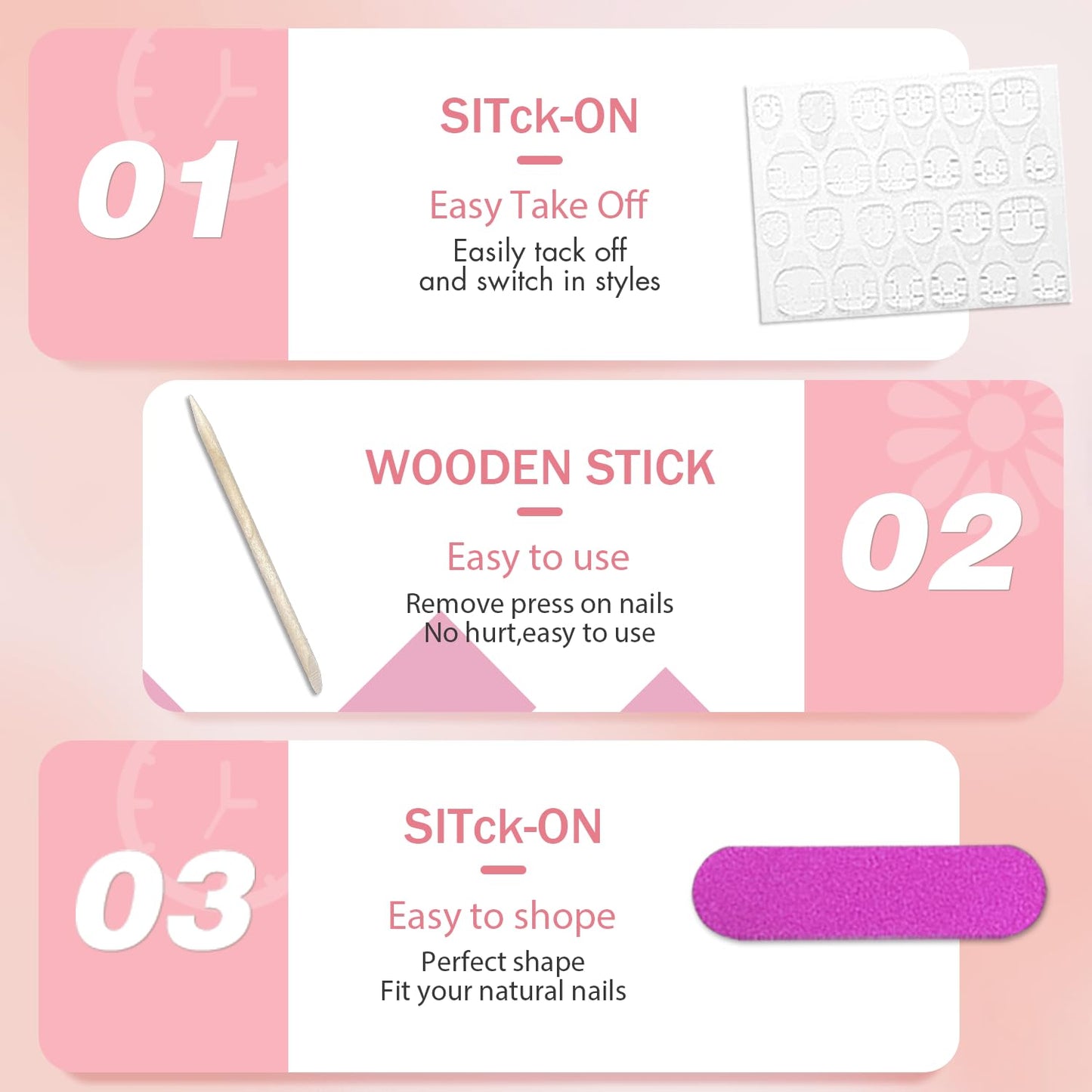 SXVME- Qué naturales son: estos diseños de uñas cuadradas con prensa francesa de color rosa claro se ven muy naturales, con un acabado perfecto que se adapta al lecho ungueal y un color base rosa nude
