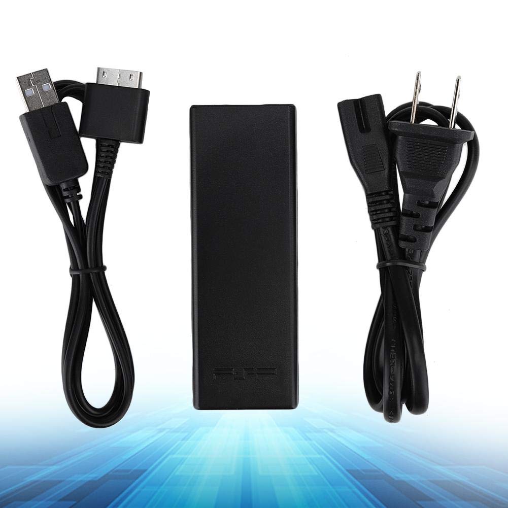 Adaptador de Corriente ASHATA Negro Carga Rápida DC 5V/1500mA con Cable USB 2 en 1