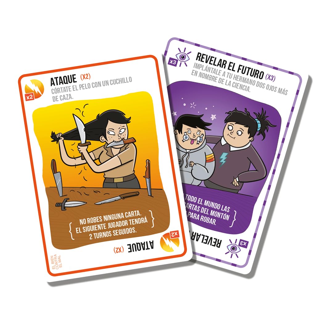 Exploding Kittens Bien Vs Mal - Gatos Explosivos en español/Edad Recomendada 7+/ Regalo para niños/para Todas Las Edades/Juego de Estrategia/Juego Tipo Party y Familiar