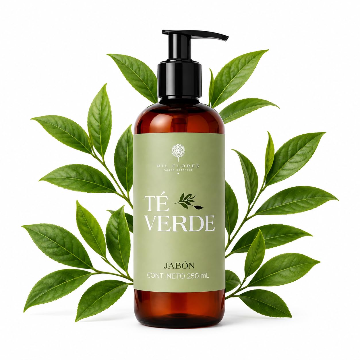 Mil Flores Jabón Líquido para Manos Té Verde 250 ml con Aloe Vera