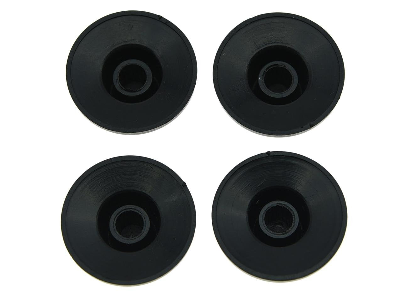 Dopro - Perillas de sombrero de bruja para guitarra métrica LP, color negro con tapa dorada, 4 unidades, para SG Epi Les Paul